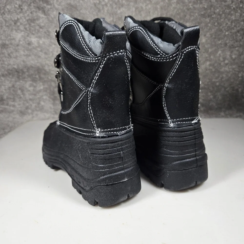 Rugged Bear Boys‎ Black Waterproof Winter Snow Boots Size 10